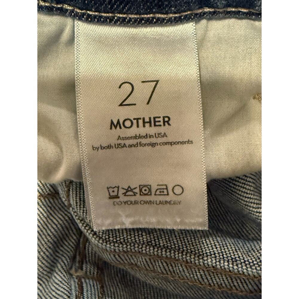 MOTHER The Hustler Roller Wide Leg Ankle Jean in High on the Hog Women’s 27 Blue - Picture 2 of 12